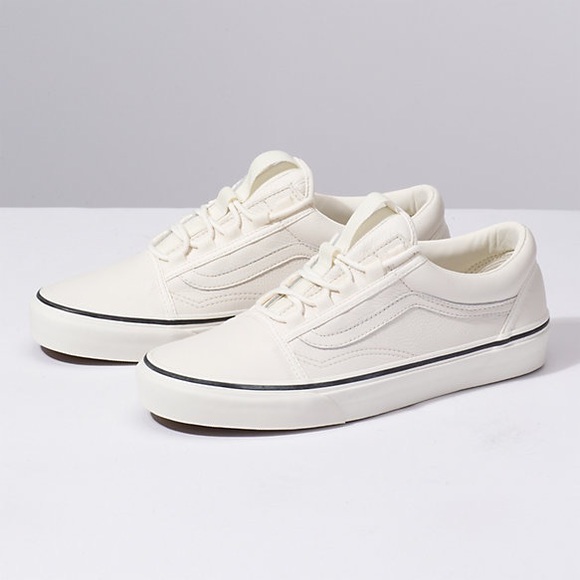 Vans Shoes - Vans Leather Old Skool Ghille Marshmallow 6.5